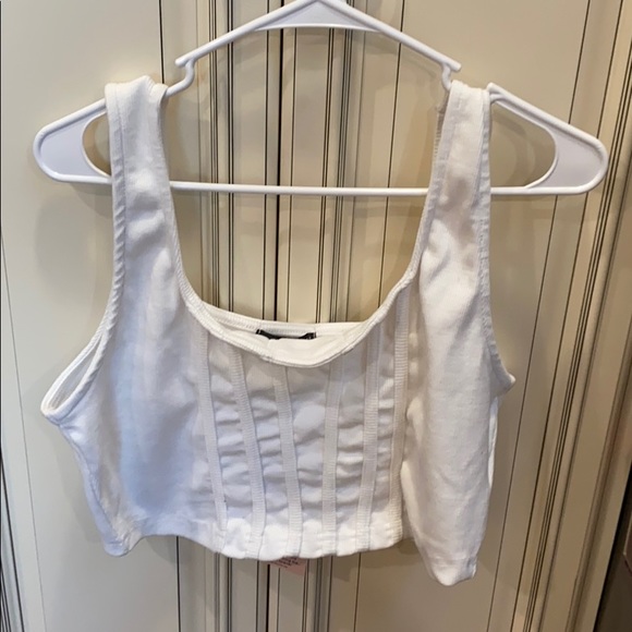 Misguided Structured Ribbed corset top - Picture 1 of 3